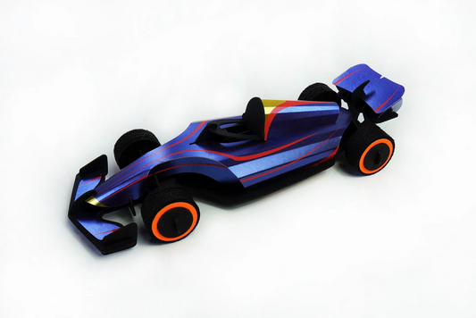 Raceauto van Papier Octane Blue - cadeau van Kado in Huis