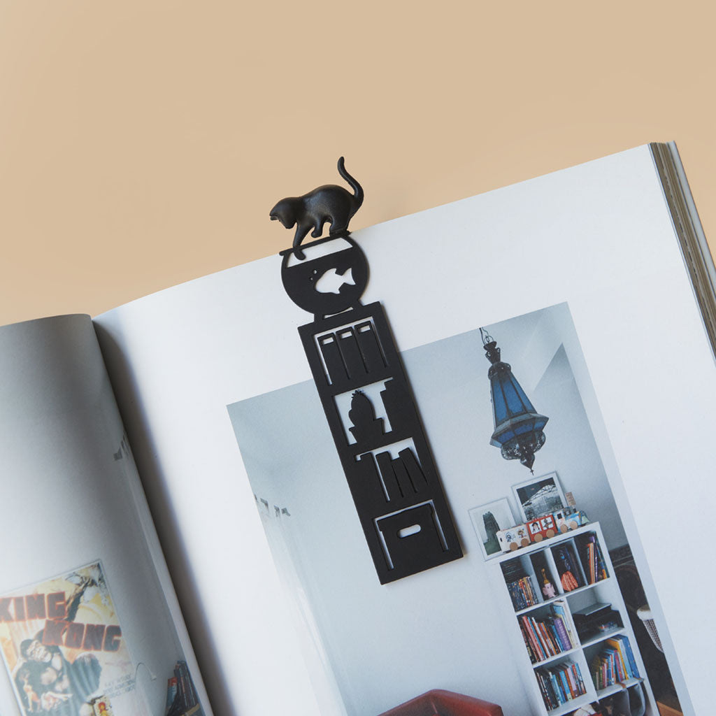 Boekenlegger Vissende kat - cadeau van Kado in Huis