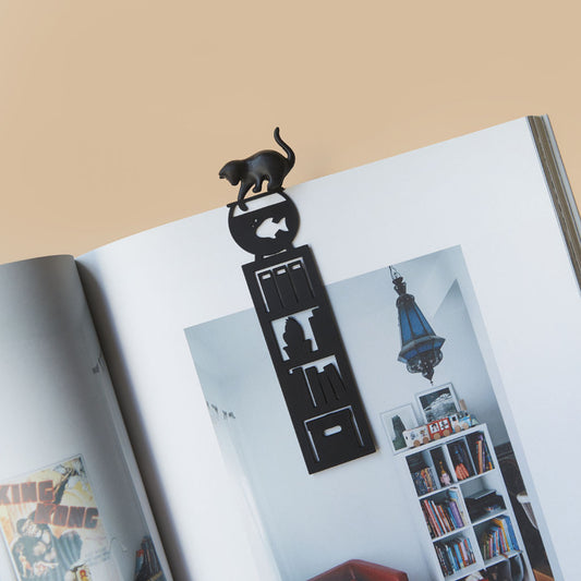 Boekenlegger Vissende kat - cadeau van Kado in Huis