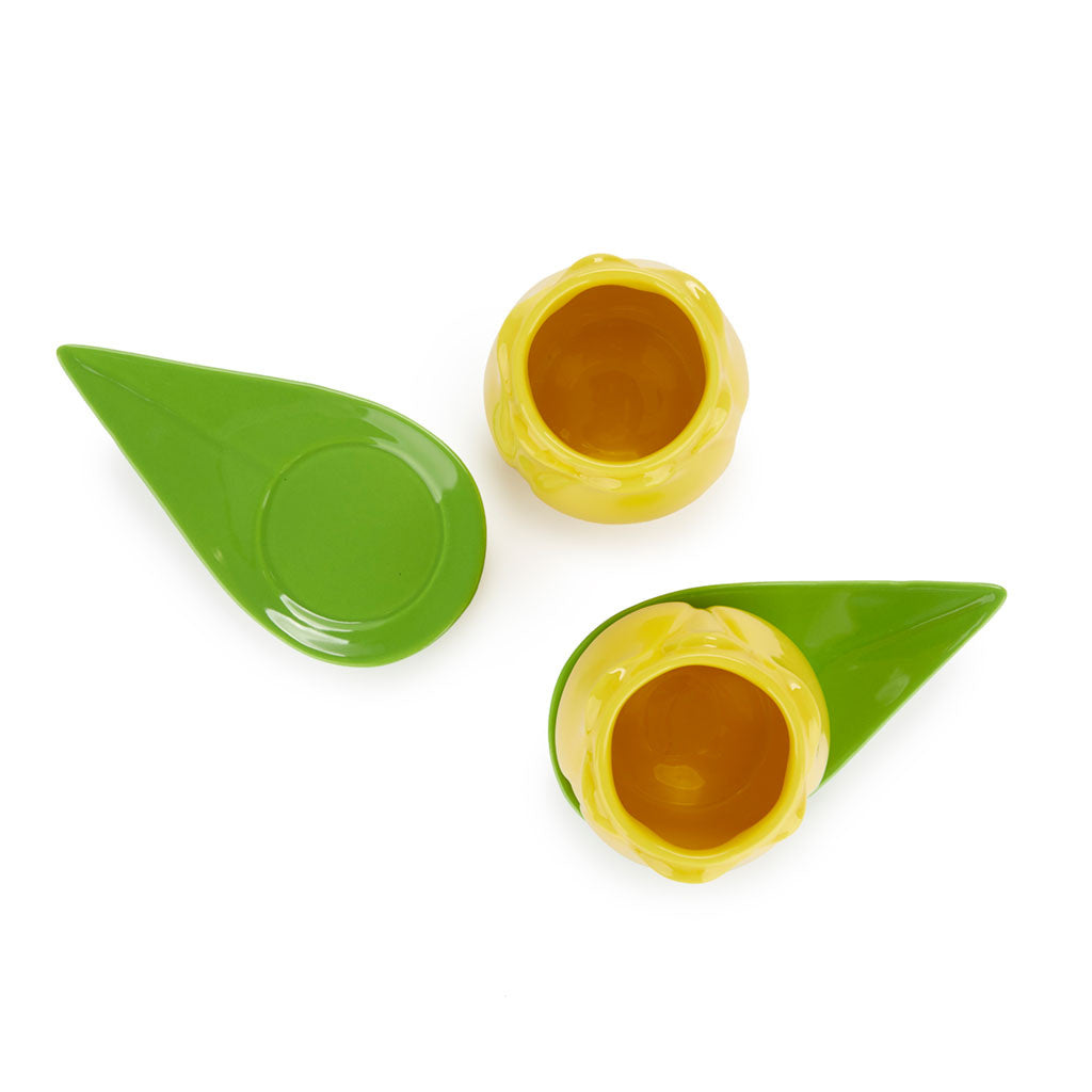 Espresso Kopjes Tulip geel - detailfoto 2