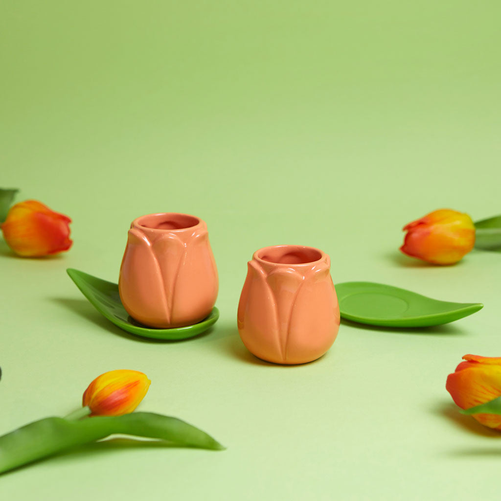 Espresso Kopjes Tulip Oranje - detailfoto 3