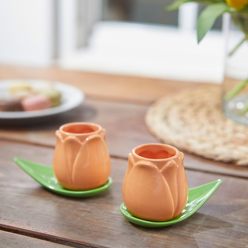 Espresso Kopjes Tulip Oranje - detailfoto 6