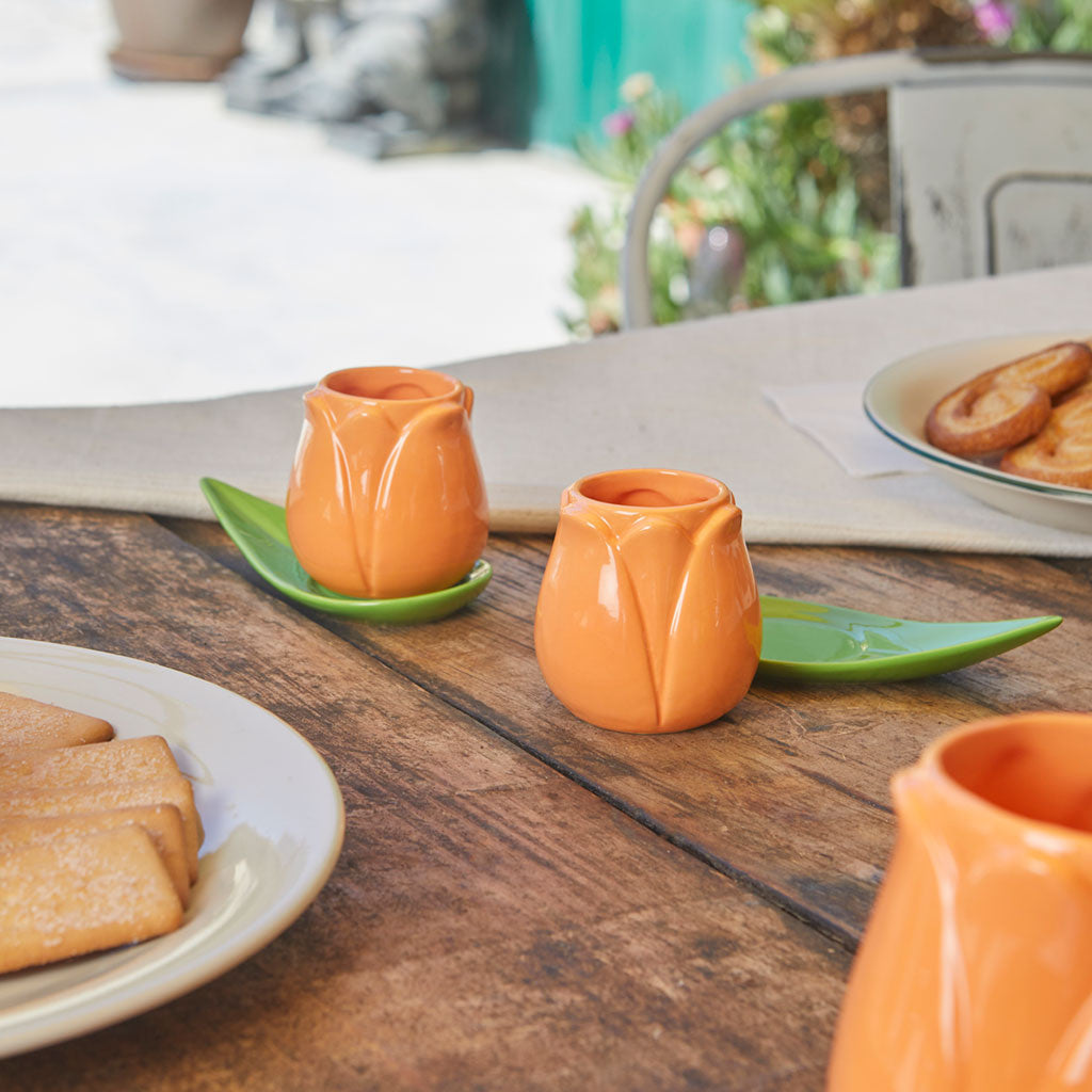 Espresso Kopjes Tulip Oranje - detailfoto 2