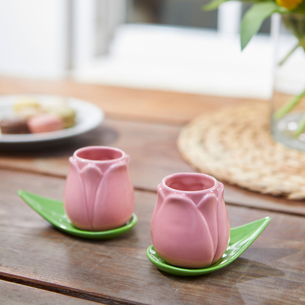 Espresso Kopjes Tulip Roze - detailfoto 3