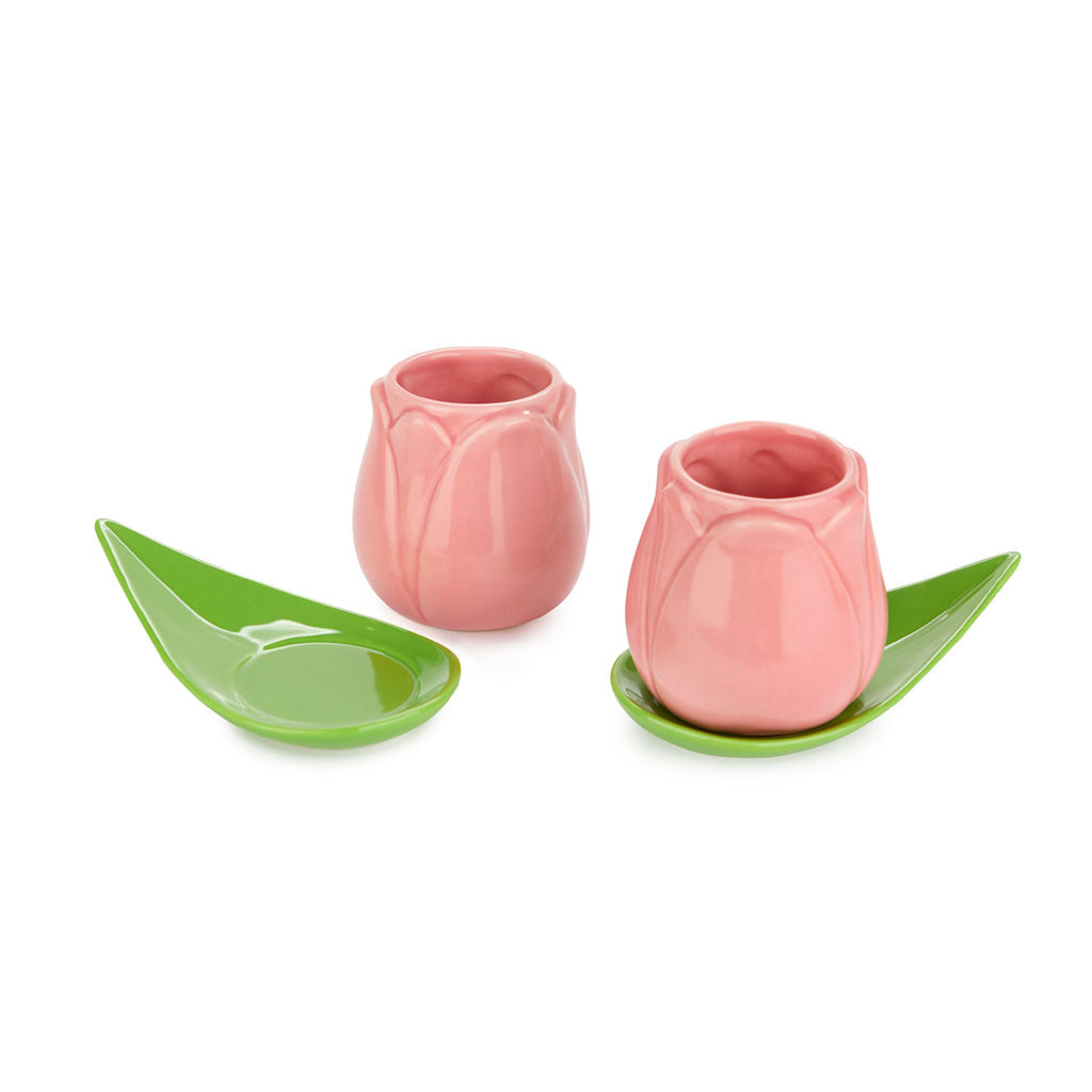 Espresso Kopjes Tulip Roze - detailfoto 5