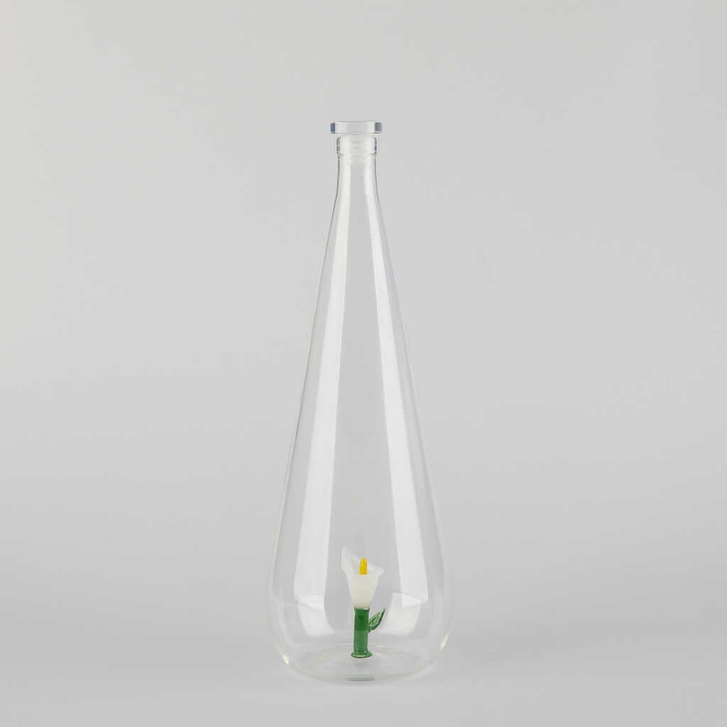 waterfles glas botanische lelie - cadeau van Kado in Huis