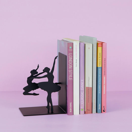 Boekensteun metaal zwart ballerina - cadeau van Kado in Huis