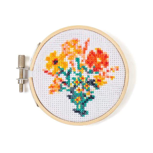 Mini Borduursetje Bloemen - detailfoto 1