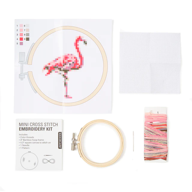 Mini Borduursetje Flamingo - detailfoto 3