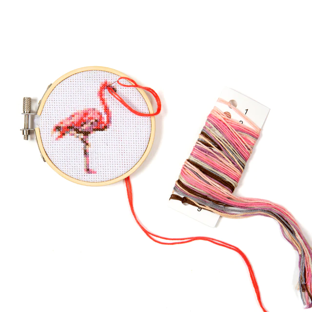 Mini Borduursetje Flamingo - detailfoto 4