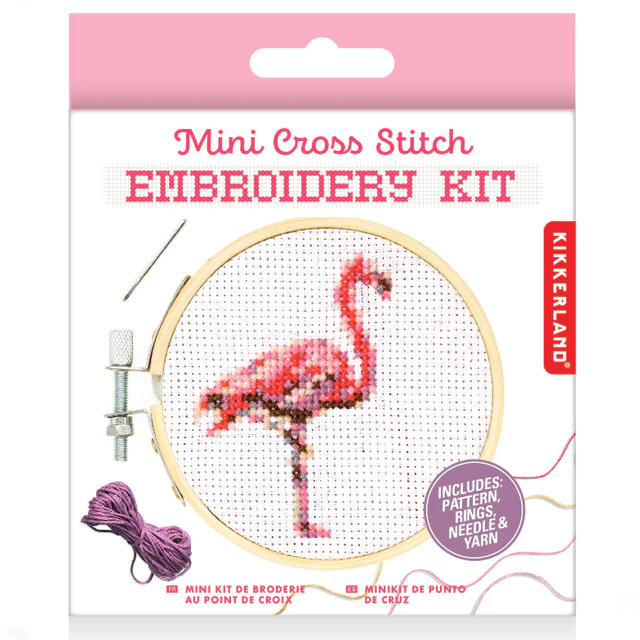 Mini Borduursetje Flamingo - detailfoto 2