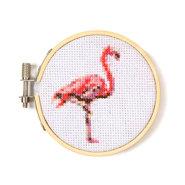 Mini Borduursetje Flamingo - cadeau van Kado in Huis