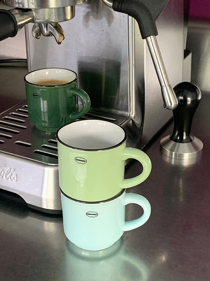 Espresso Kopje Vintage Groen - detailfoto 2