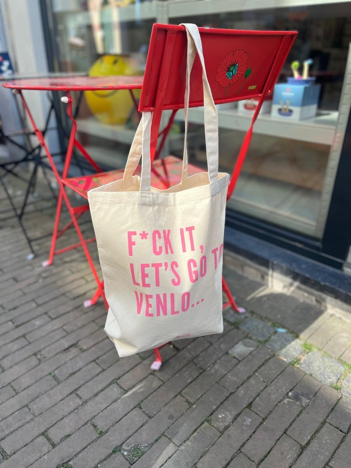 Canvas tas F*ck it Let's go to Venlo - cadeau van Kado in Huis