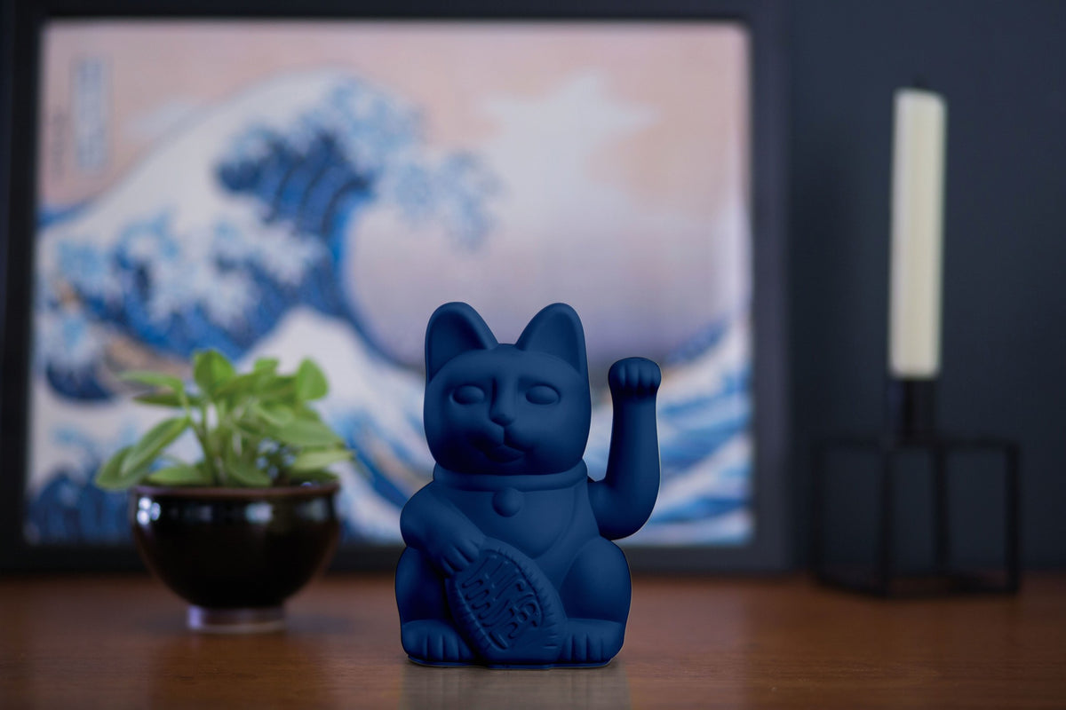 Lucky Cat donkerblauw - detailfoto 2