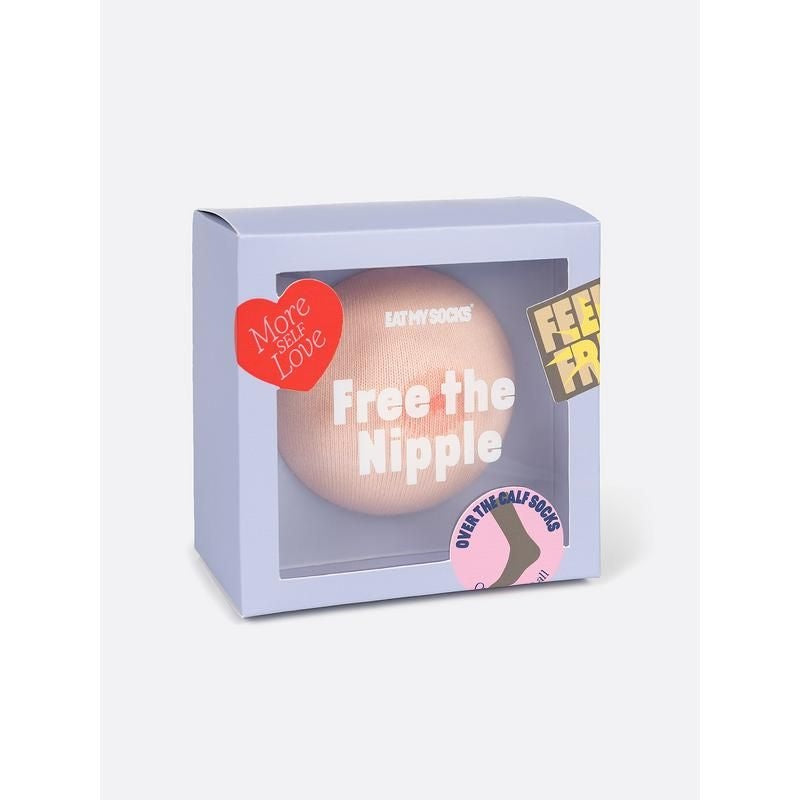 Sokken Free the Nipple wit - cadeau van Kado in Huis