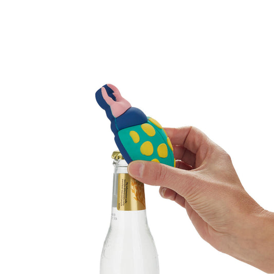 Flesopener kever blauw magnetisch - cadeau van Kado in Huis