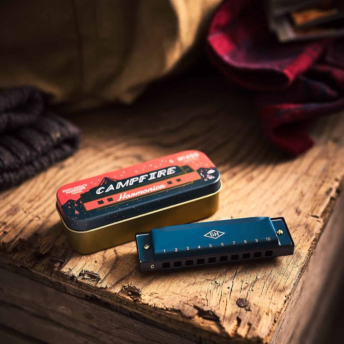 Mondharmonica Campfire - detailfoto 1