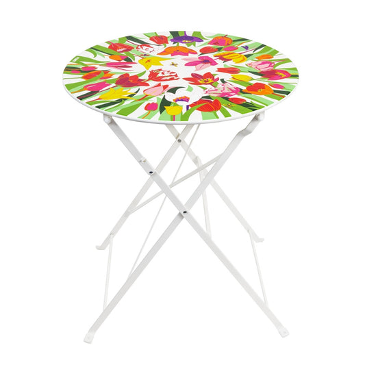 inklapbare tuintafel garden paradise tulpen - cadeau van Kado in Huis