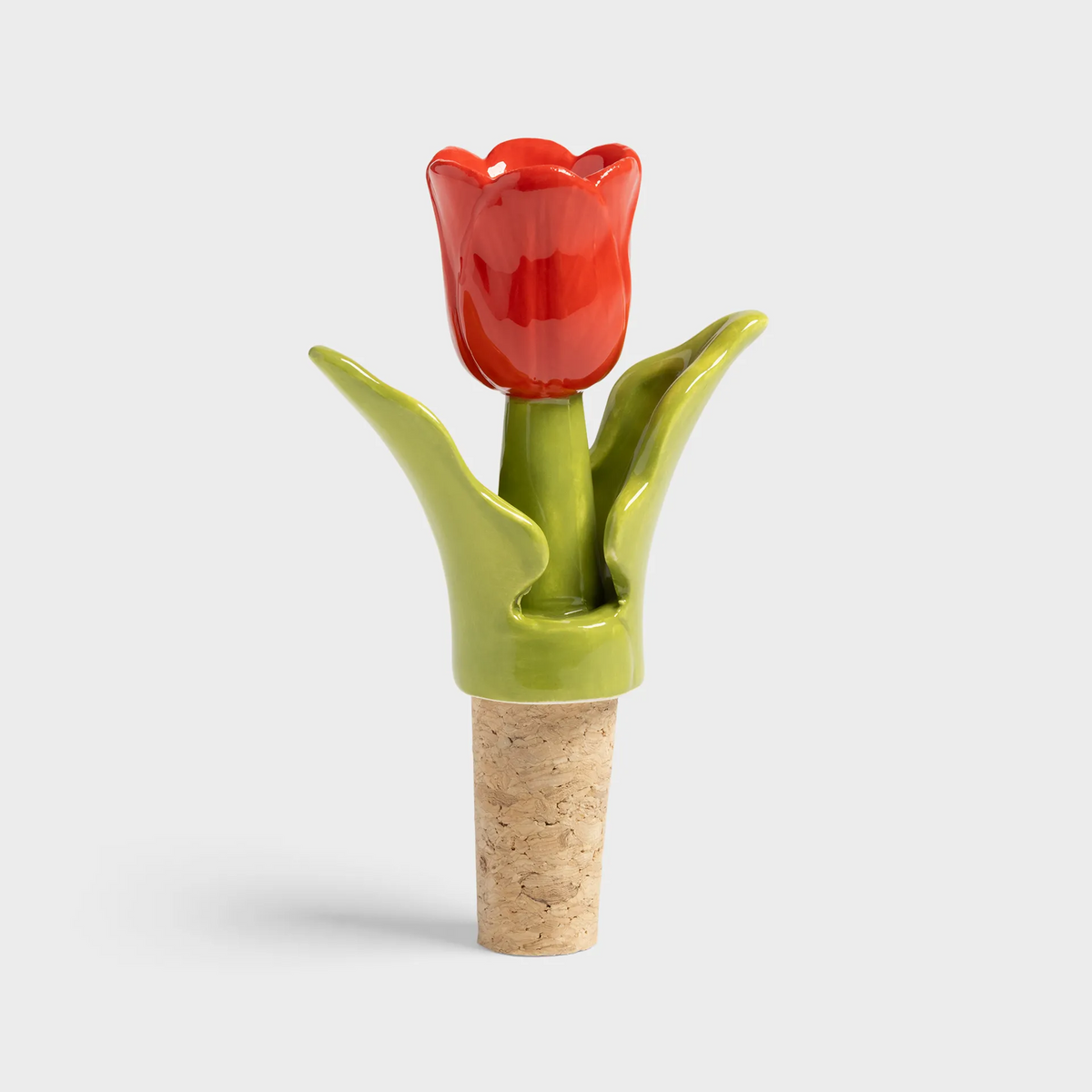 Wijnstopper rood tulp - cadeau van Kado in Huis