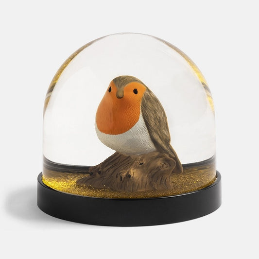 Glitterbol Roodborstje - cadeau van Kado in Huis