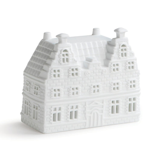 Theelichthouder Grachtenhuis Trapgevel groot - cadeau van Kado in Huis