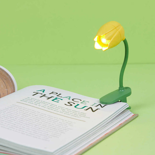 Leeslampje boek geel tulp - cadeau van Kado in Huis