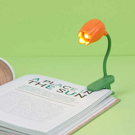 Leeslampje boek oranje tulp - cadeau van Kado in Huis