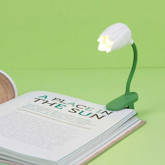 Leeslampje boek wit tulp - cadeau van Kado in Huis