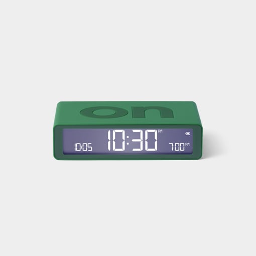 Flip  wekker classic oplaadbaar groen - cadeau van Kado in Huis
