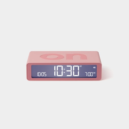 Flip  wekker classic oplaadbaar Roze - cadeau van Kado in Huis