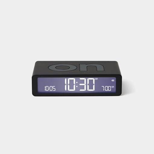 Flip  wekker classic oplaadbaar zwart - cadeau van Kado in Huis