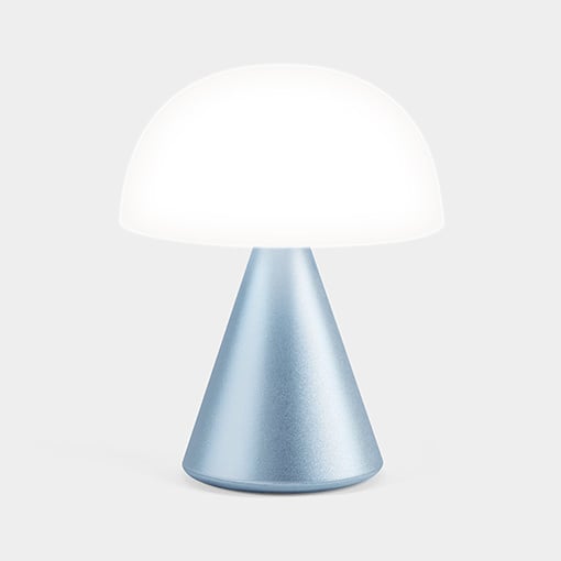 Oplaadbare LED lamp Mina L light blue - cadeau van Kado in Huis