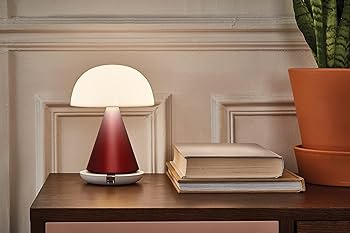 Oplaadbare LED lamp Mina L Rood - detailfoto 2