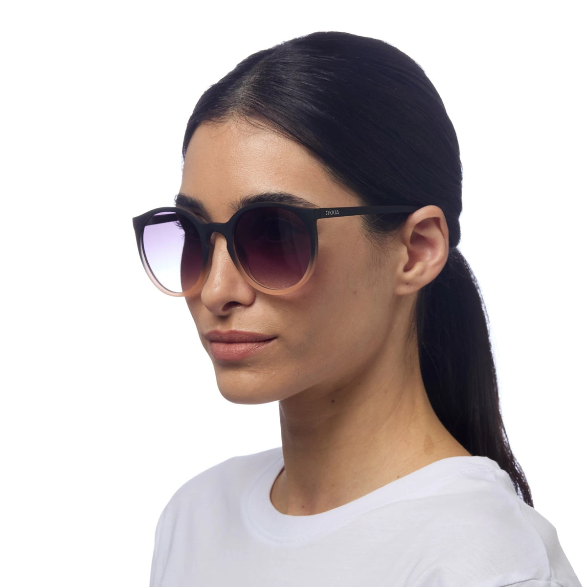zonnebril dames zwart roze Berlino - detailfoto 4