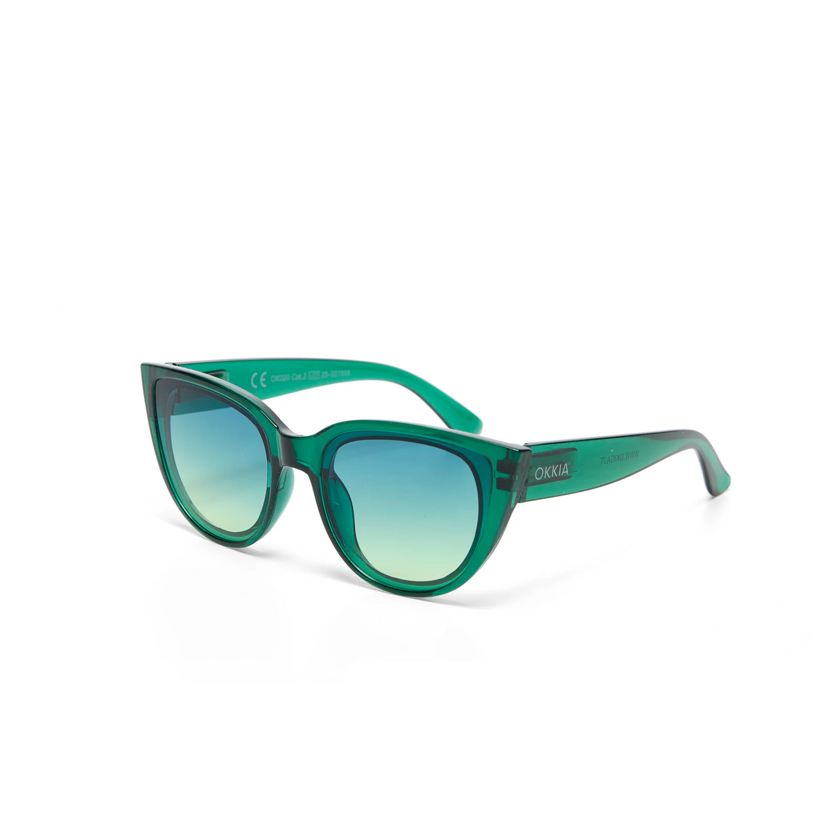 zonnebril groen transparant cat eye silvia - detailfoto 5