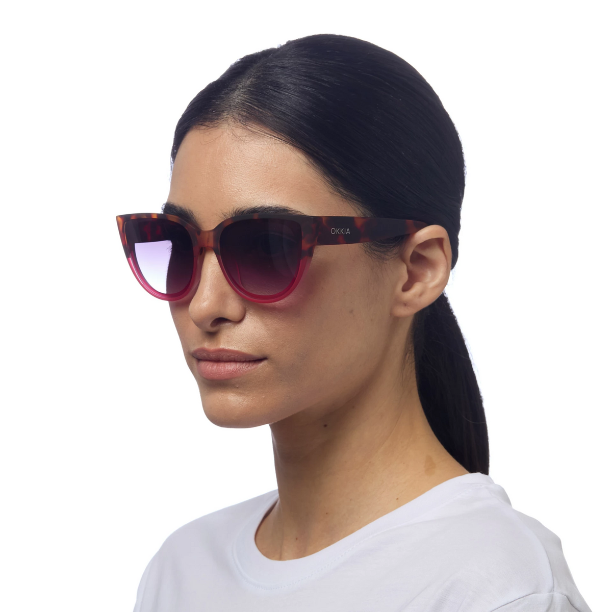 Zonnebril Roze Havana Cat Eye Silvia - detailfoto 4
