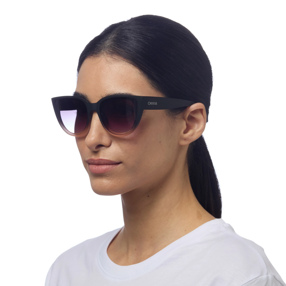 Zonnebril Zwart Roze Cat Eye Silvia - detailfoto 4