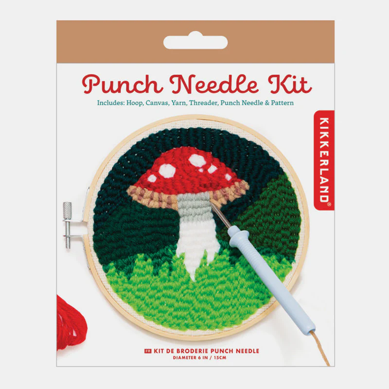 Paddestoel Punch Needle Borduurset - detailfoto 3