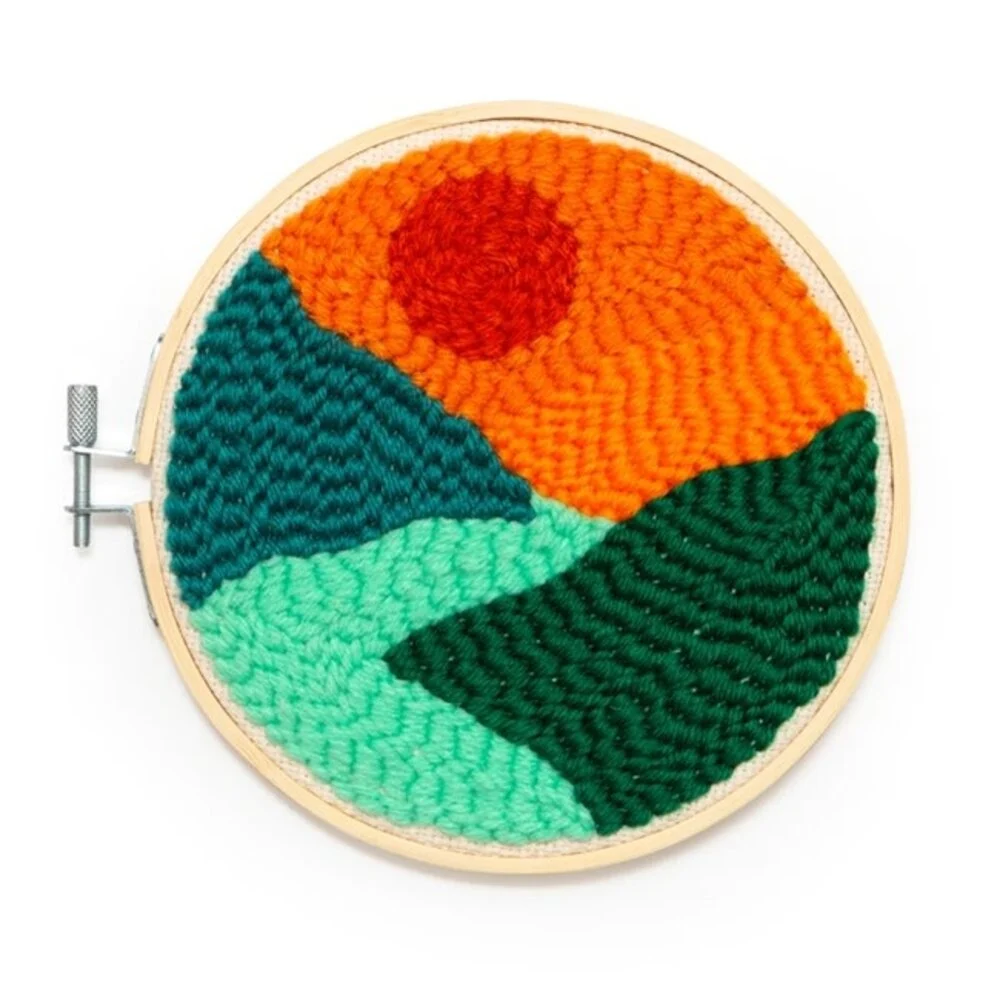 Sunset Punch Needle Borduurset - cadeau van Kado in Huis