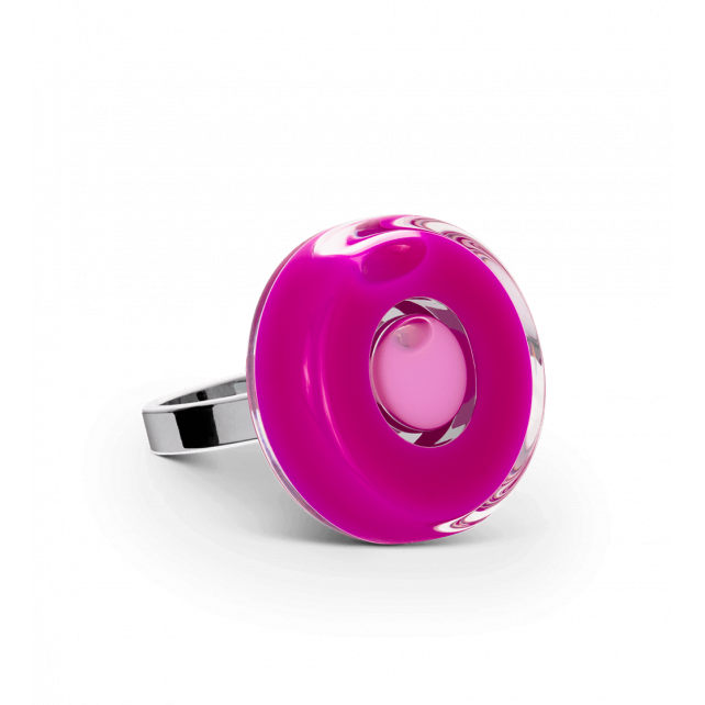 glas ring roze duo mini - cadeau van Kado in Huis