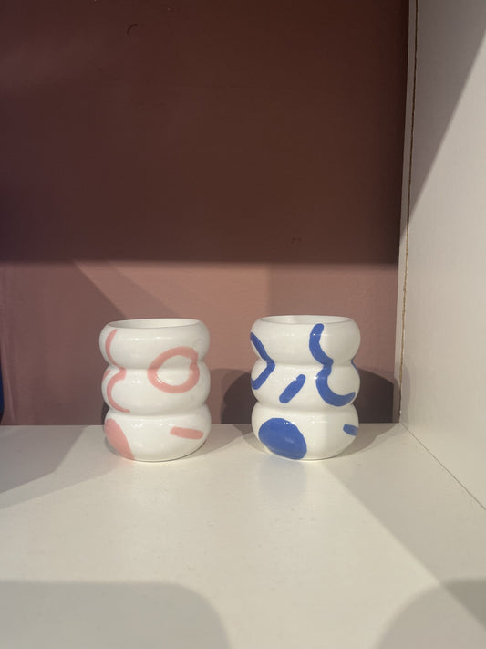 eierdopjes blauw roze Stella - cadeau van Kado in Huis