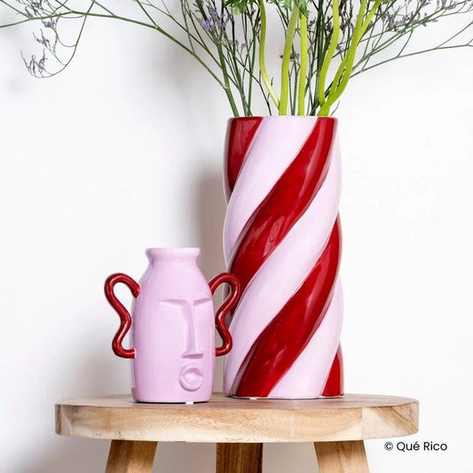 Vaas roze rood Camila - cadeau van Kado in Huis