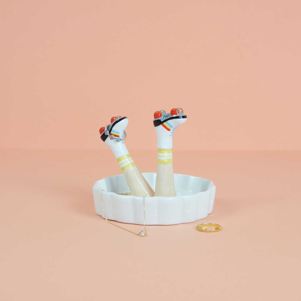 Sieraden houder retro happy legs - cadeau van Kado in Huis