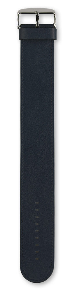 Verticale productafbeelding van de donkerblauwe Stamps Classic lederen horlogeband.
