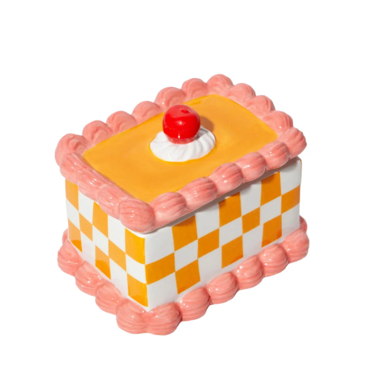 Taart opberg bakje sweetie roze oranje - cadeau van Kado in Huis