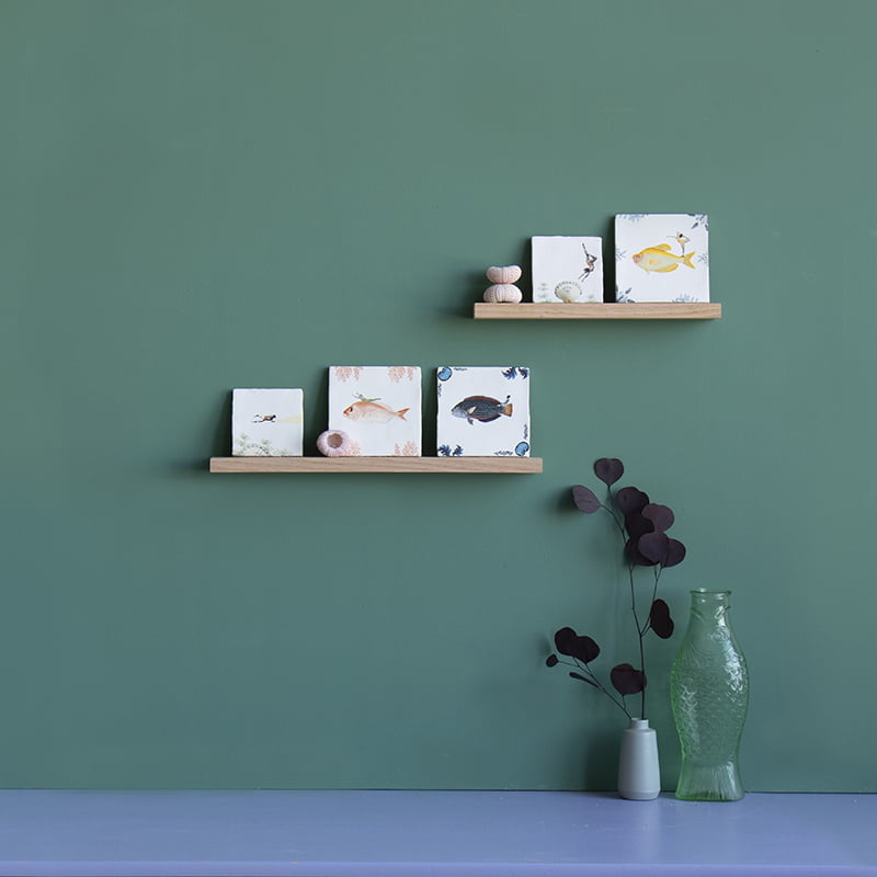 Houten wandplank voor siertegel  34 cm - detailfoto 5