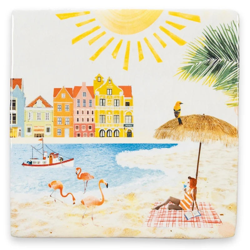 Kleurrijk Curaçao 10x10 cm - detailfoto 1