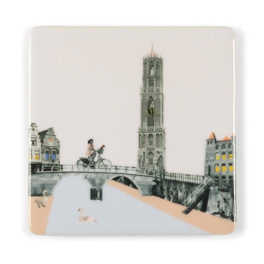 Magneet  Aan De Utrechtse Grachten mini - cadeau van Kado in Huis