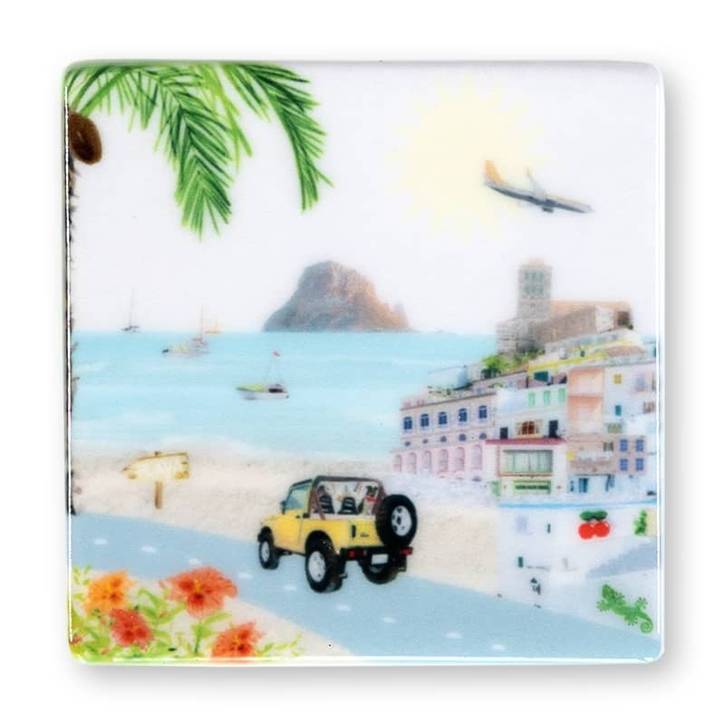 Magneet Idyllisch Ibiza Mini - cadeau van Kado in Huis